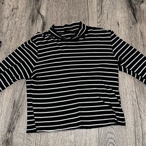 Stripped white and black long sleeve